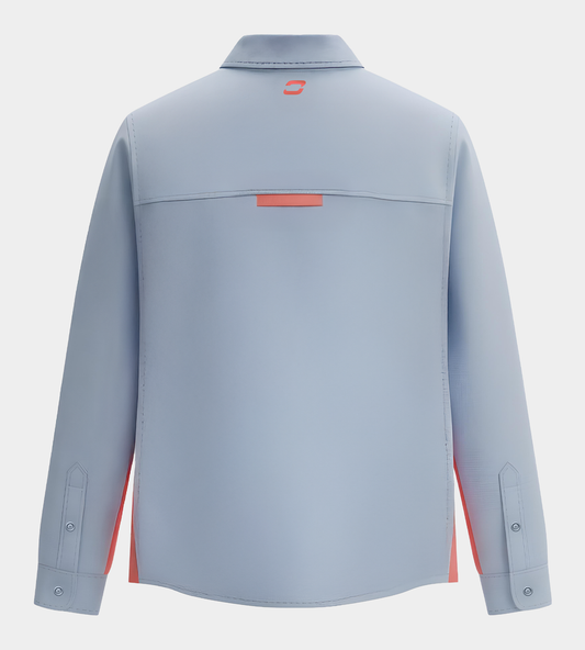 APTA SLEEVE SHIRT - LIGHT BLUE / CORAL