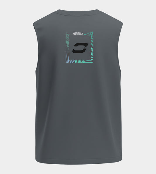 MICRAF TANK TOP - CHARCOAL/ BLACK