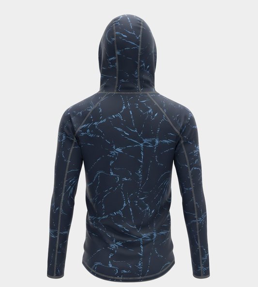 BURNA HOODIE UV SHIRT - NAVY