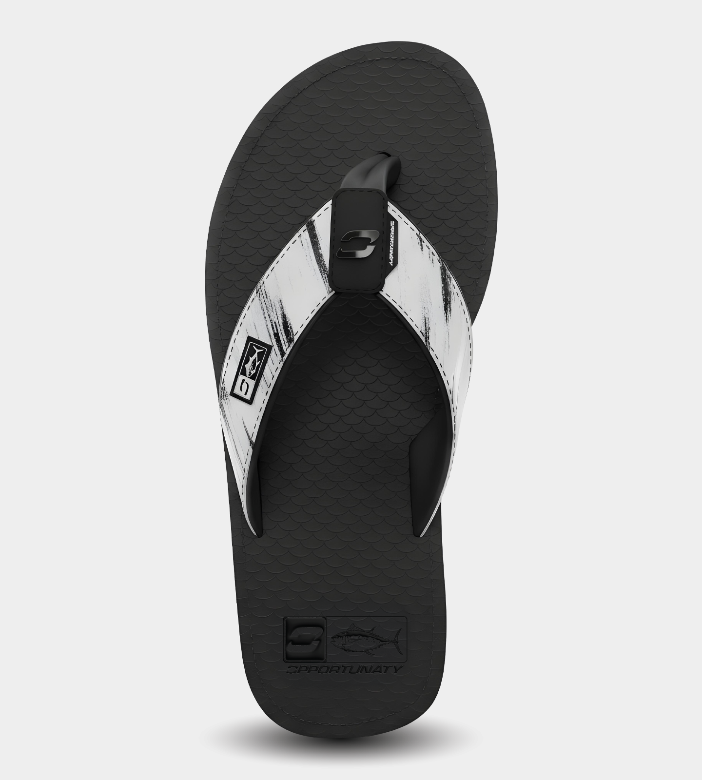 CATCH AND CARRY FLIP FLOP - WHITE / BLACK