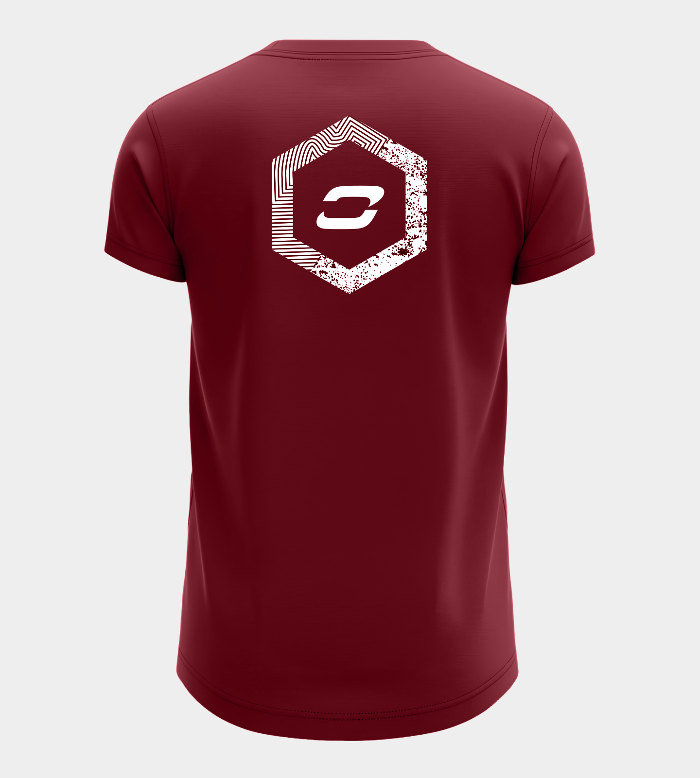 CLAD TSHIRT - BURGUNDY/ WHITE