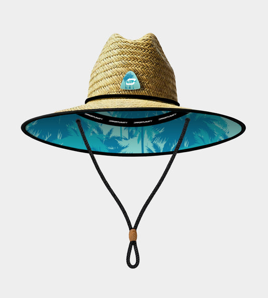 COCONUT COAST STRAW HAT - LIGHT TEAL