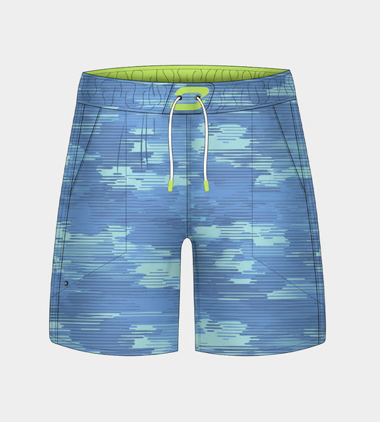 SEAHAZE SHORT - DENIM/LIME