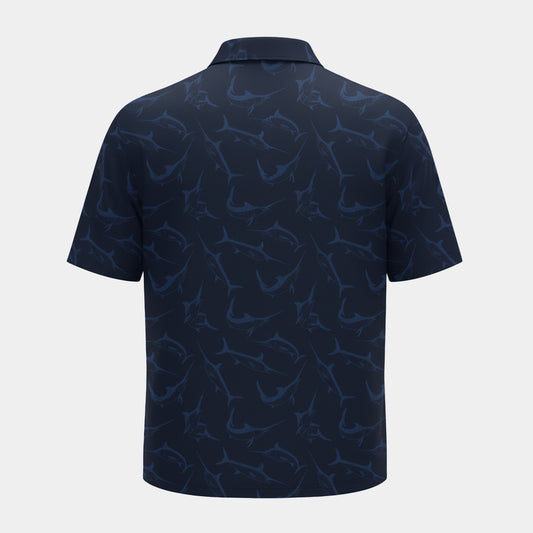 FLOSHIRT - NAVY/ WHITE