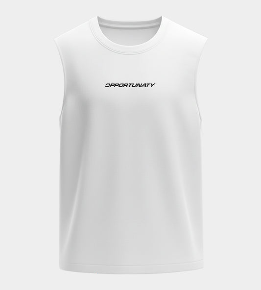 MICRAF TANK TOP - WHITE/ BLACK