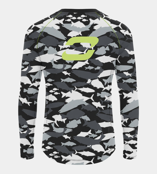 CAMO FISH NECK GAITOR - BLACK