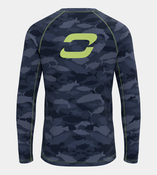 CAMO FISH NECK GAITOR - NAVY