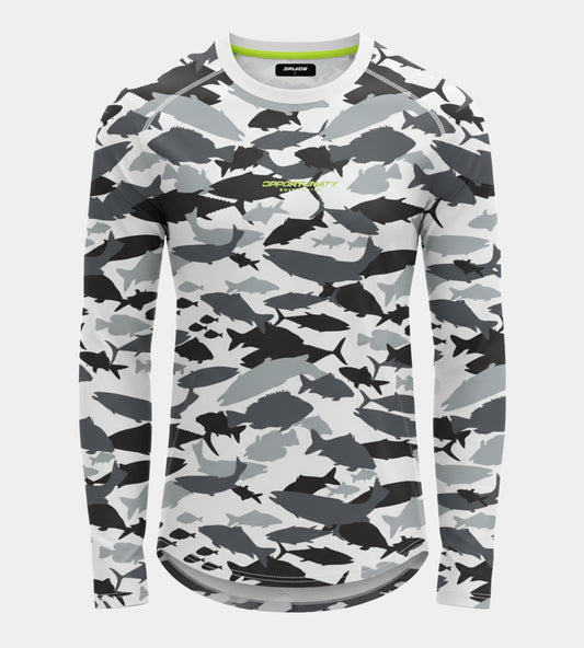 CAMO FISH NECK GAITOR - WHITE
